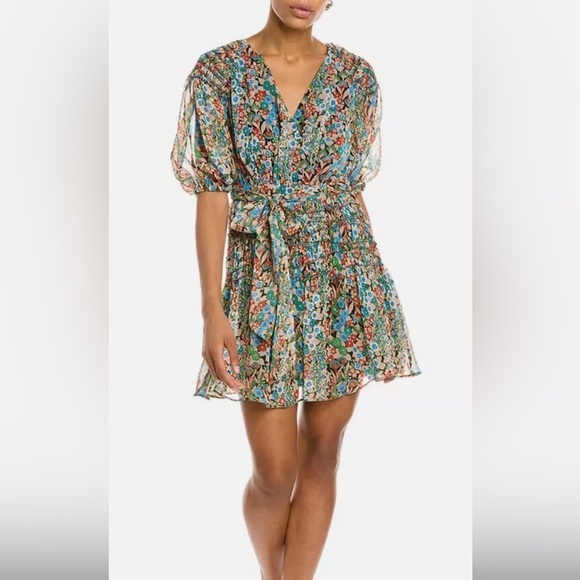 Ted Baker Tiania Smock Panel Floral Wrap Mini Dress - Picture 1 of 11
